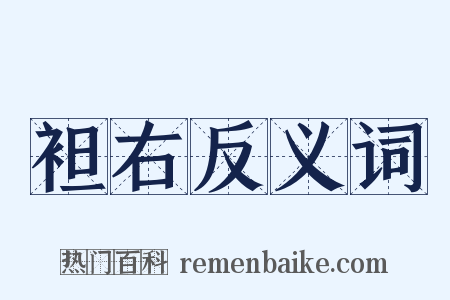 袒右反义词是什么意思的图片
